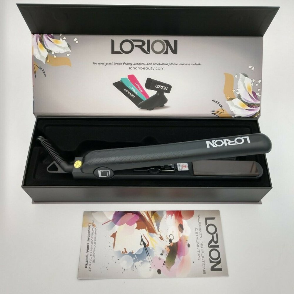 Lorion Salon Grade 1.25" Ceramic Flat Iron in Black